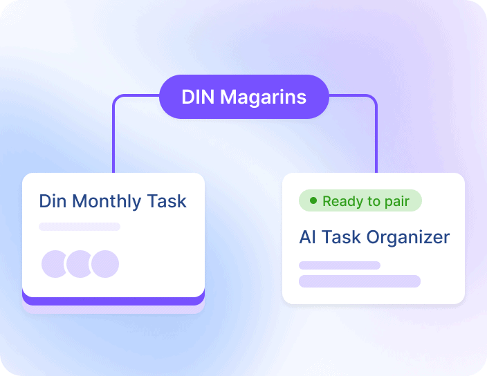 DMS42 Logo mit Diagramm und Aufgabenübersicht, Fokus auf Prozessvisualisierung.